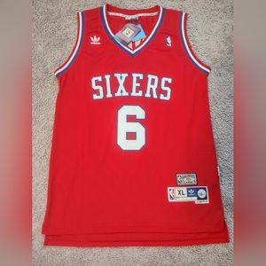 Julius Erving Authentic Adidas Hardwood Classics Philadelphia 76ers NBA Jersey